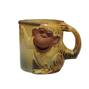 Stonecraft Monkey Ape Art Pottery Coffee Mug Cup Beverage Drinkware Animal Zoo
